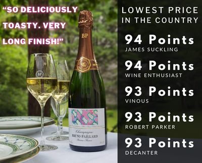 Best $ USA 🍾 "Incredible, Glorious" Vtg Champagne Bruno Paillard