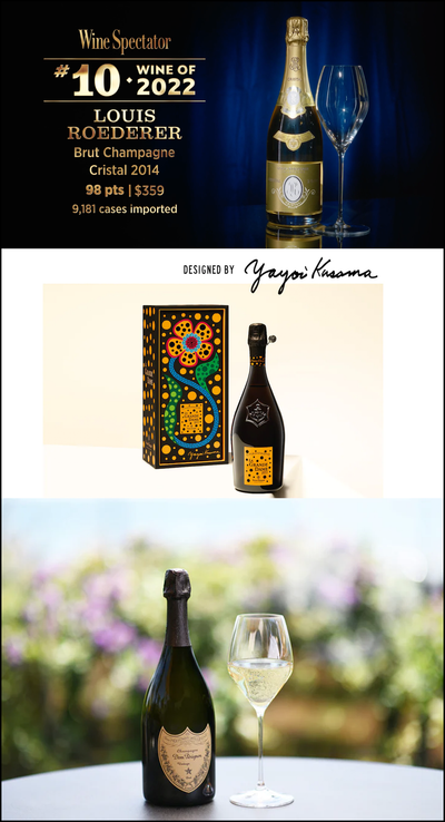 $90 OFF 98pt Icons: Cristal, Dom Perignon, Veuve Grande Dame