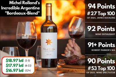 94pt #27 Top 100 @ $18. Michel Rolland blend will blow you away.