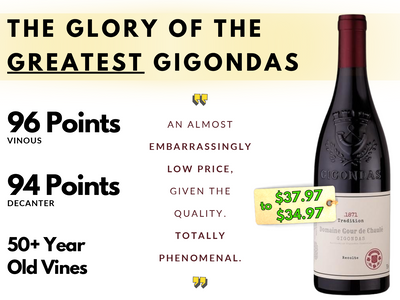 VM96, DM94, Only $35+ ⚠️ GREATEST Gigondas (Burgundy Meets Rhone)