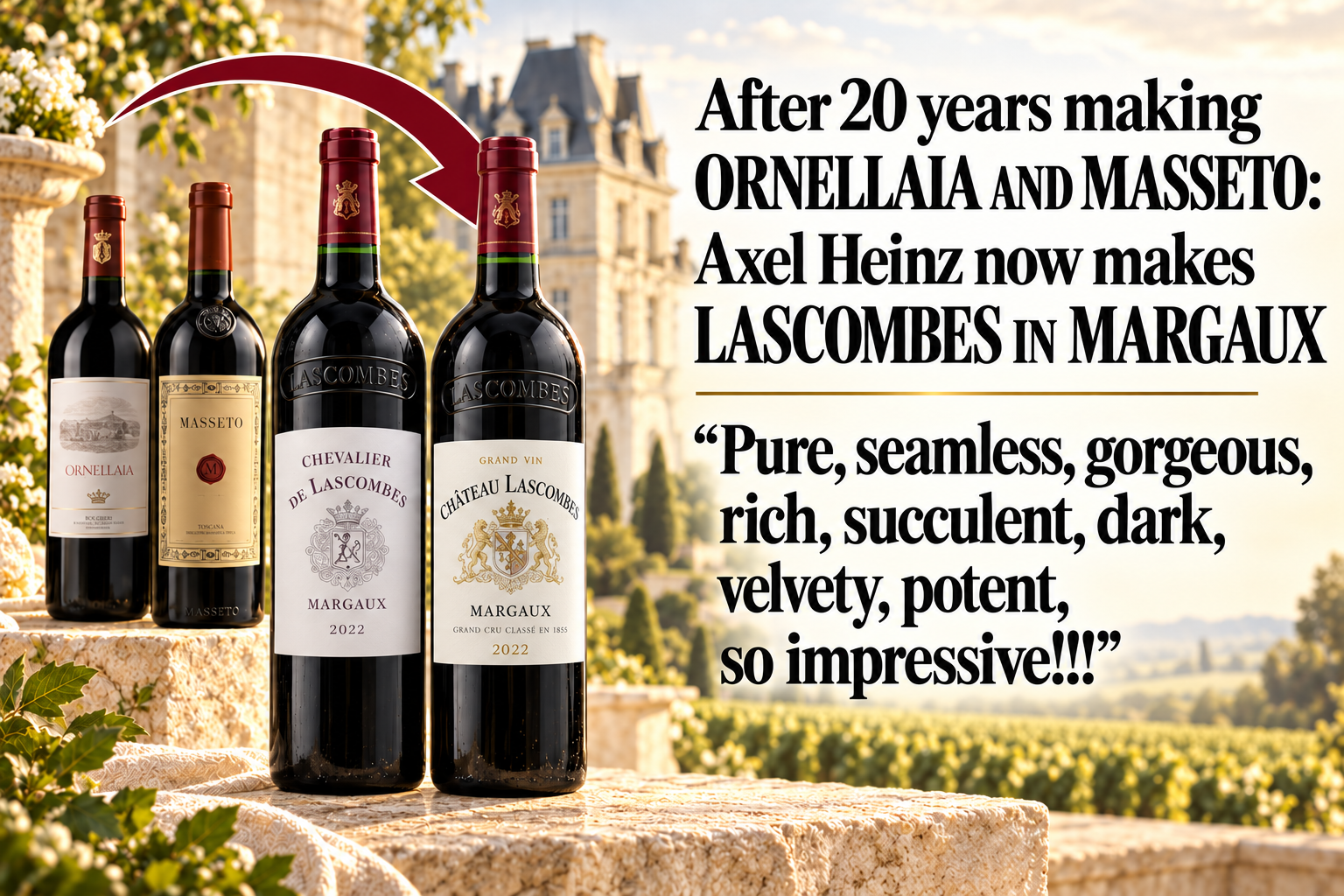 97pt Lascombes Margaux Magic by Ornellaia/Masseto Winemaker