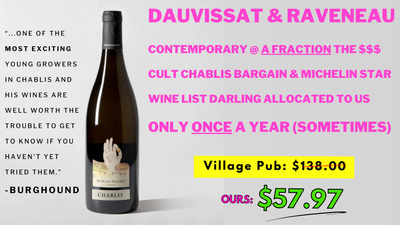 Cult Wh Burgundy (Dauvissat Rival) $49 to $64! Only 6-12 btls