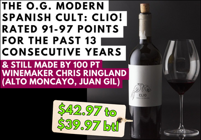 24 btls ONLY: 4x 100pt Winemaker's Nido Clio! The O.G. Cult Spanish Blockbuster
