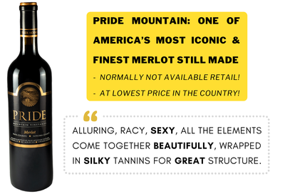 PRIDE Spring Mountain MONSTER Merlot "Incredibly Satisfying, Delicious"