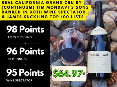 98pt Cult Sonoma Grand Cru RAEN: Continuum Sons - Last Bottles