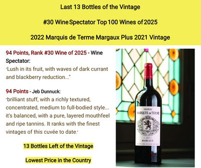 WS 94 Rank #30 Margaux Magic "Brilliant, Best VTG to Date" Lowest $ USA
