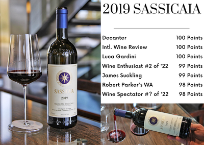 4x 100pt Sassicaia 2016 + 2019 Last Bottles