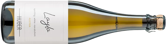 Markus Huber Layla non-alcoholic sparkling wine bottle from Austria