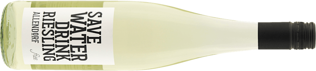 Allendorf Save Water Drink Riesling non-alcoholic bottle from the Rheingau