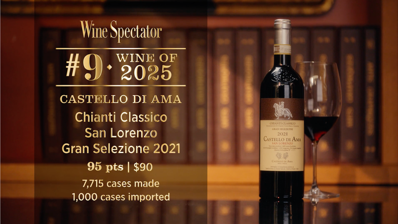 Wine Spectator number 9 wine of 2025: Castello di Ama San Lorenzo Chianti Classico Gran Selezione 2021