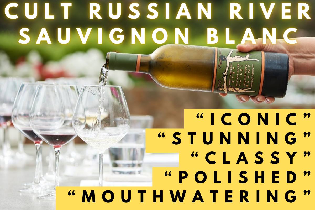 Merry Edwards Sauvignon Blanc being poured, Russian River Valley