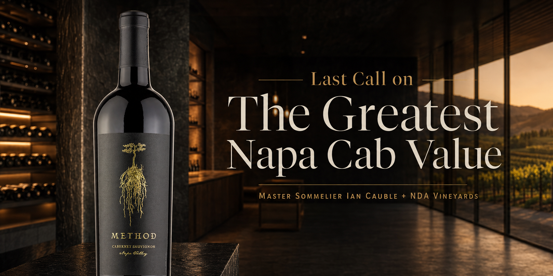 Last Call on The Greatest Napa Cab Value - Method, Master Sommelier Ian Cauble and NDA vineyards